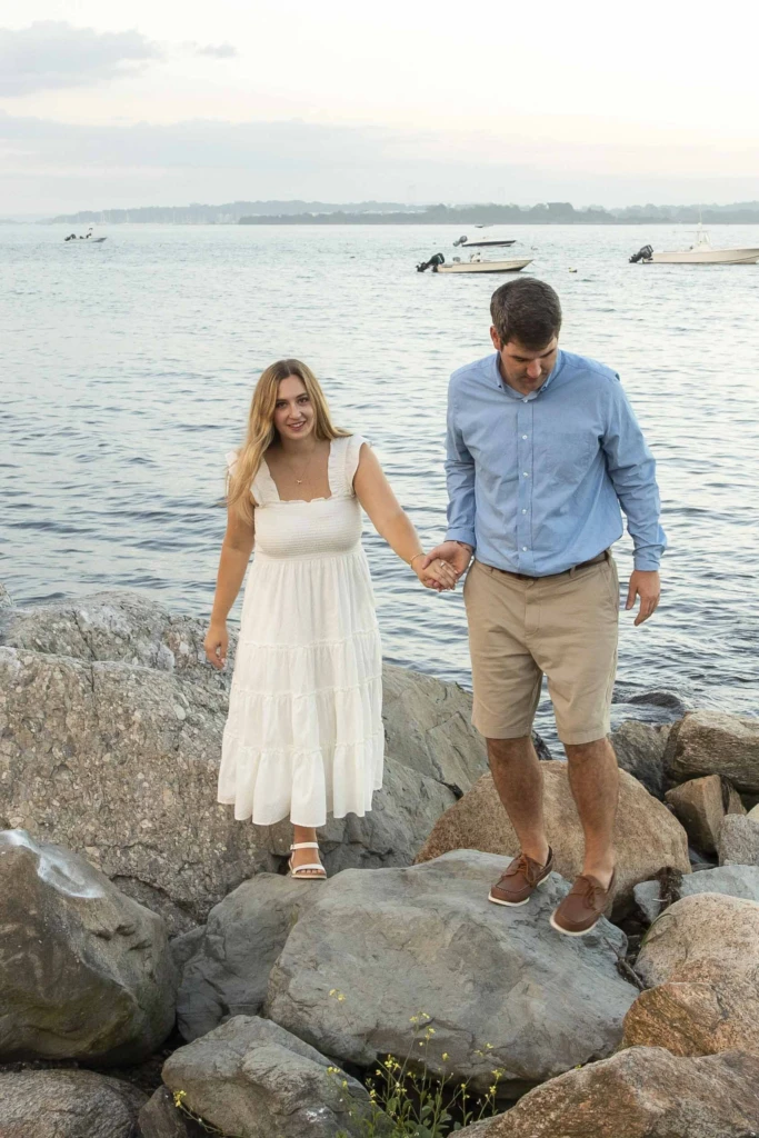 Christina & Curt: a summer coastal session in Bonnet Shore, Rhode Island