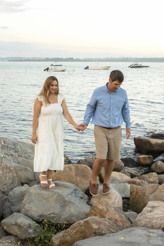 Christina & Curt: a summer coastal session in Bonnet Shore, Rhode Island